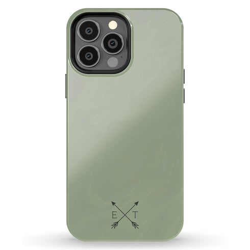 Custom Initials Crossed Arrows iPhone Case